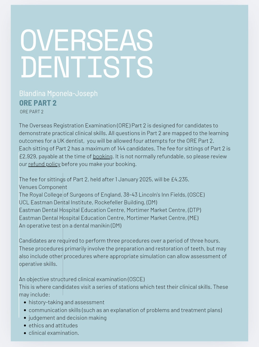 A guide on how overseas dental professionals can register and work in the United Kingdom