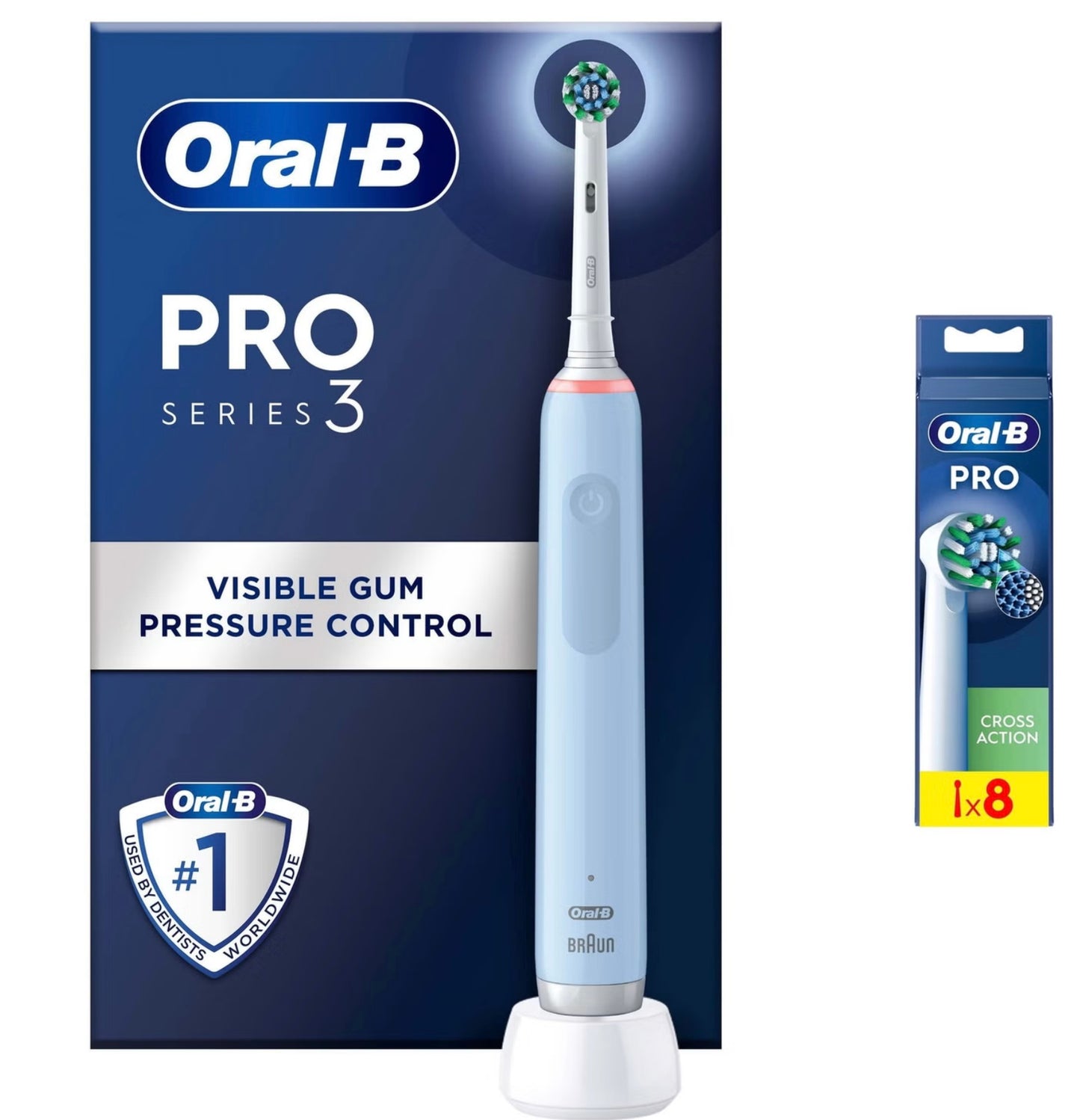 Oral-B Pro 3000 Cross Action White Electric Toothbrush