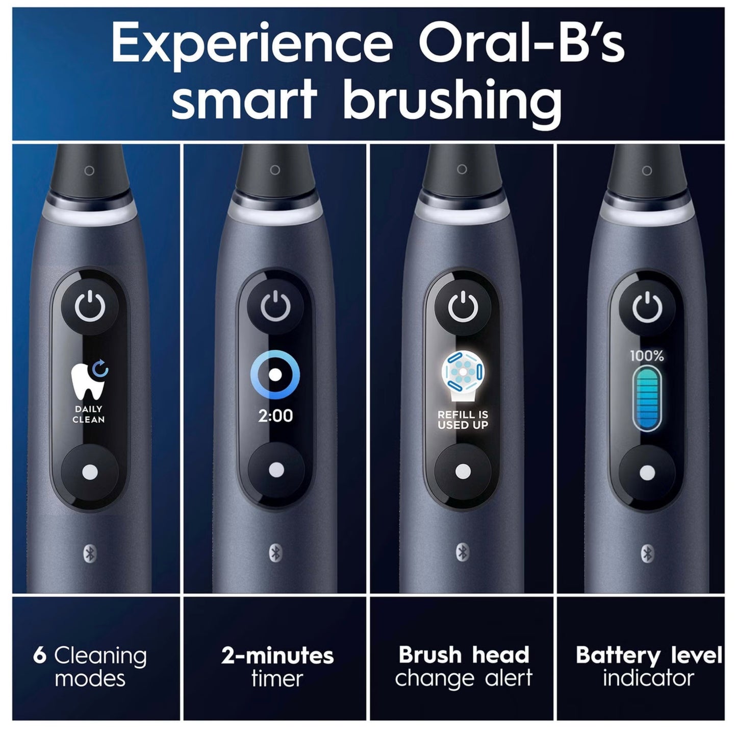 Oral B iO8 Black Electric Toothbrush with Zipper Case