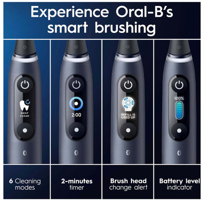 Oral B iO8 Black Electric Toothbrush with Zipper Case