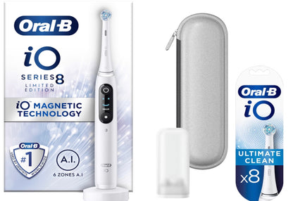 Oral B iO8 Black Electric Toothbrush with Zipper Case