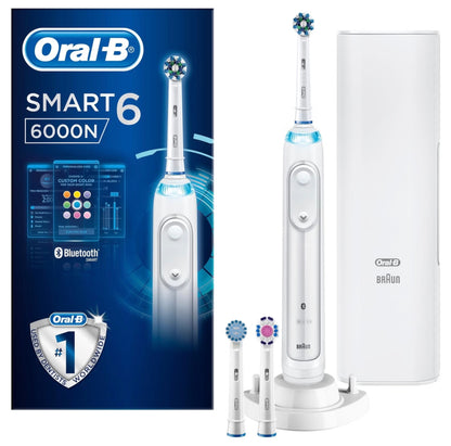 Oral-B Smart 6 Blue Electric Toothbrush, pro-timer, smart Bluetooth, visible pressure sensor, 5 brushing modes