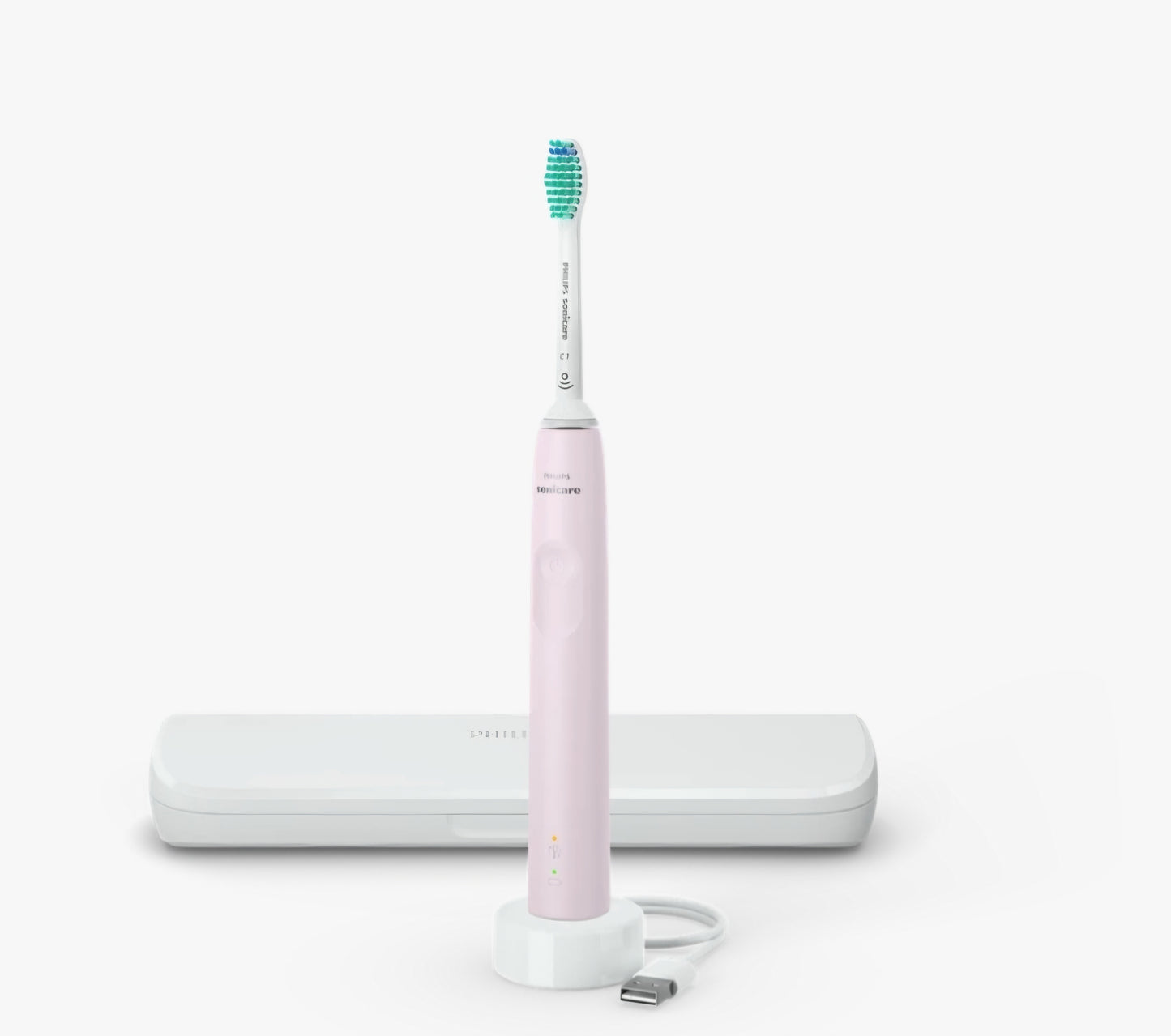 Philips Sonicare 3100 series Sonic electric toothbrush with case - sugar rose, black and  white ink HX3673/11