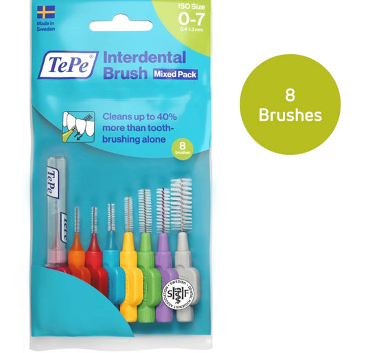 Tepe -Mixed Pack Interdental brushes 8 Sizes
