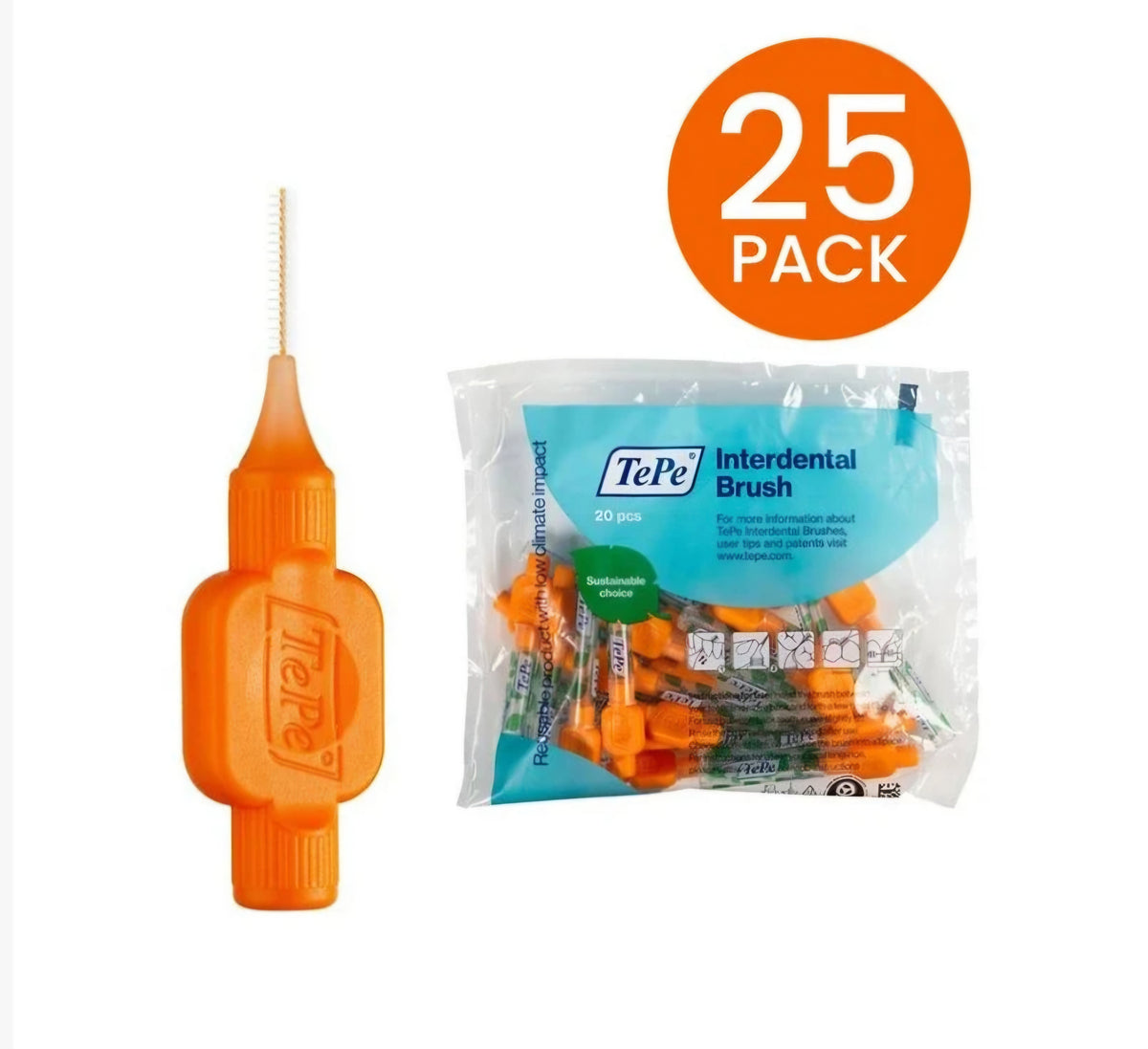 TEPE Pink 0.4mm  Interdental Brushes pack of 25
